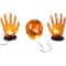 8.5" Lighted Orange Skull & Hands Outdoor Halloween Decoration